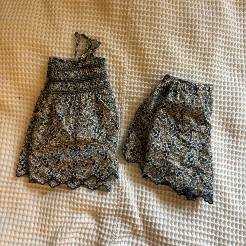 H&M Blue Floral Lace Top